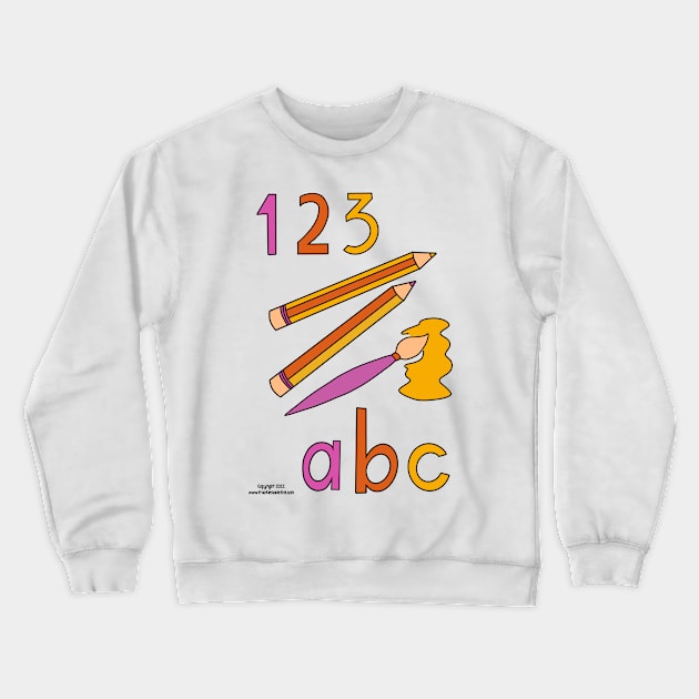 ABC 123 nursery decor Crewneck Sweatshirt by FrancesPoff